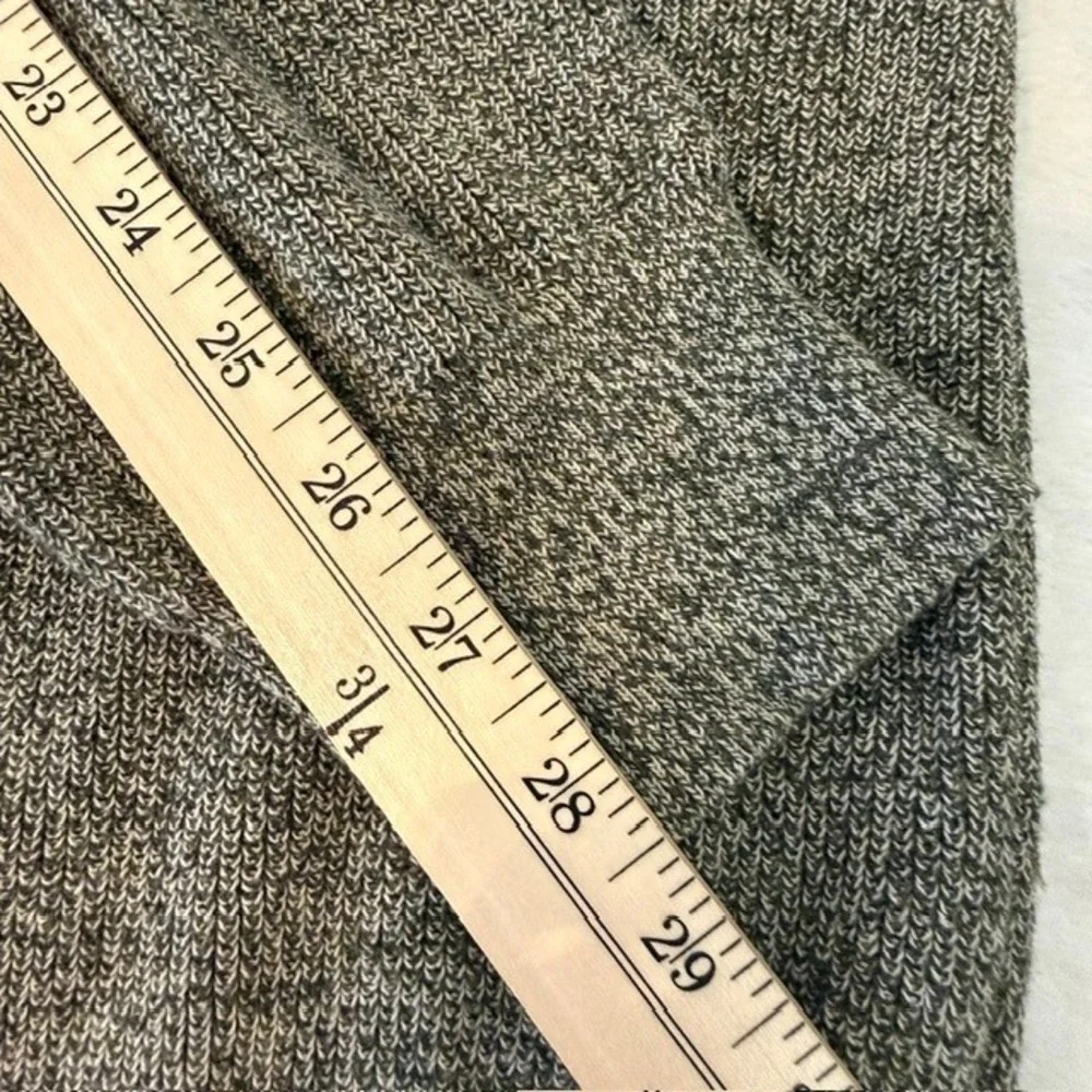 J.Crew Textured Cotton Crewneck Sweater Marled Knit Pullover Olive Cream XL